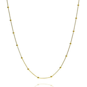 Naszyjnik złoty pr.585 z kulkami 45cm