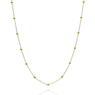 Naszyjnik złoty pr.585 z kulkami 45cm