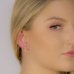 Kolczyk złoty pr.585 z cyrkoniami - 3