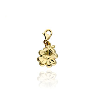 Zawieszka złota pr.585 charms wiszący koniczyna