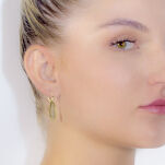 Kolczyki złote pr.375 owalne ażurowe - 3