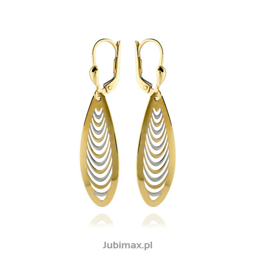 Kolczyki złote pr.375 owalne ażurowe