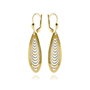 Kolczyki złote pr.375 owalne ażurowe