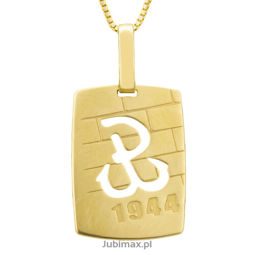 Zawieszka złota pr.585 blaszka Polska Walcząca
