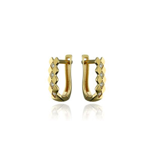 Kolczyki złote pr.375 z cyrkoniami