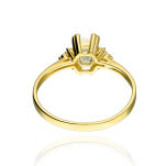 Pierścionek złoty pr.375 z cyrkoniami r17