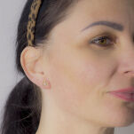 Kolczyki złote pr.333 z cyrkoniami kwiatki