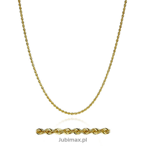 Łańcuszek złoty pr.375 kordel 42cm