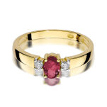 Pierścionek z rubinem W264 0,60ct żółte złoto r17