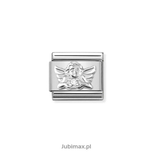 Nomination Link Silver 925 330311-15 Anioł z cyrkonią
