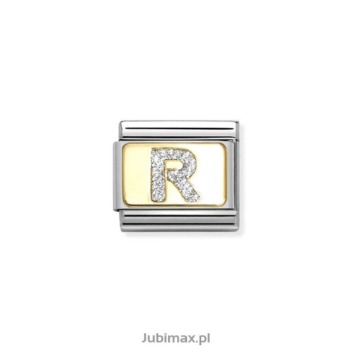 Nomination Link Gold 18K 030291-18 Srebrna litera R