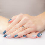 Pierścionek z london blue topazem A338 0,65ct r14 - 3