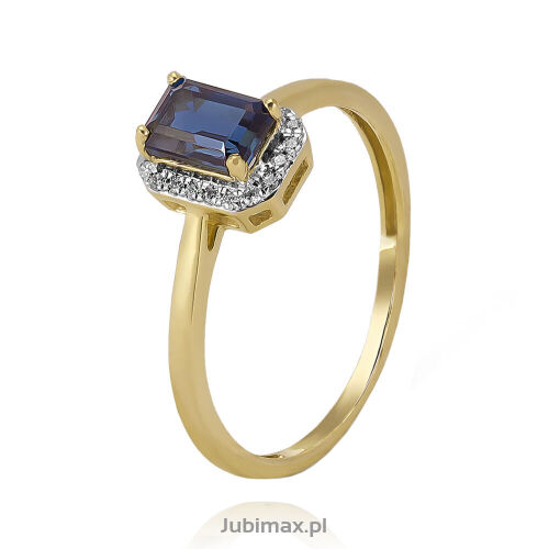 Pierścionek z london blue topazem A338 0,65ct r14