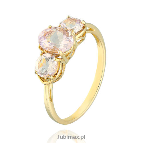 Pierścionek z morganitami 1,90ct r20