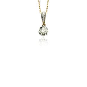 Zawieszka z brylantami 0,61ct żółte złoto