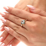Pierścionek sky blue topaz 1,57ct i brylanty r18 - 3