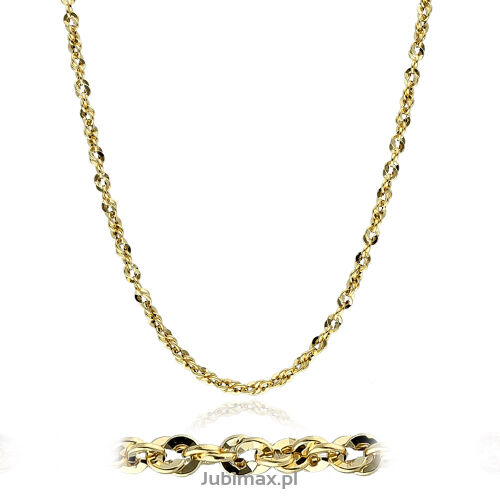 Łańcuszek złoty pr.585 irydia 50cm