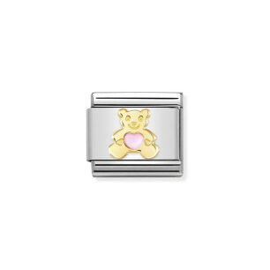 Nomination Link Gold 18K 030272-64 Różowy miś
