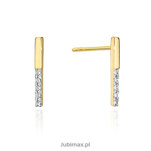 Kolczyki z brylantami CK29 0,05ct żółte złoto