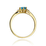 Pierścionek z london blue topazem W076 0,50ct r12
