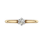 Pierścionek z brylantem 0,08ct r12
