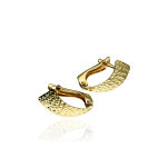 Kolczyki złote pr.375 młotkowane