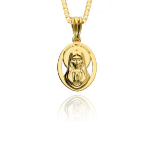 Medalik złoty pr.585 Matka Boska