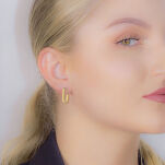 Kolczyki złote pr.585 owalne - 3