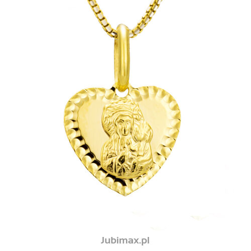 Medalik złoty pr.585 serce