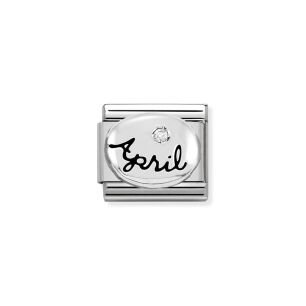 Nomination Link Silver 925 330505-04 Kwiecień diament