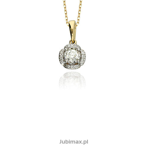Zawieszka z brylantami 0,26ct żółte złoto