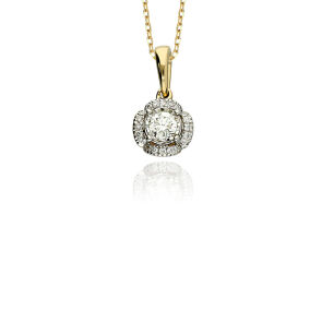 Zawieszka z brylantami 0,26ct żółte złoto