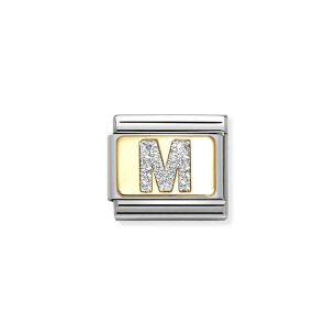 Nomination Link Gold 18K 030291-13 Srebrna litera M