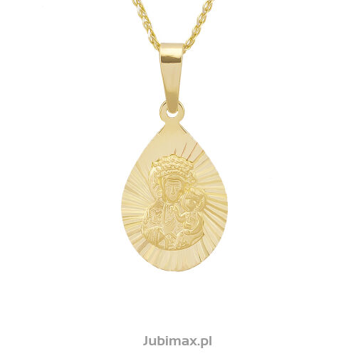 Medalik złoty pr.585 Matka Boska