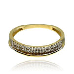 Pierścionek złoty pr.375 z cyrkoniami r16