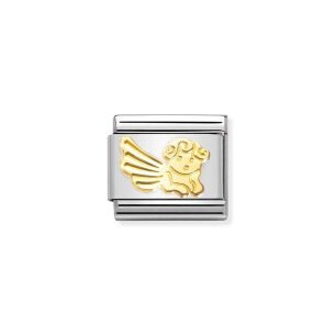 Nomination Link Gold 18K 030149-46 Anioł diamentowany