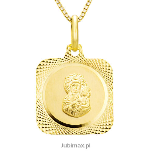 Medalik złoty pr.585 Matka Boska