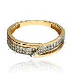 Pierścionek złoty pr.333 z cyrkoniami r11