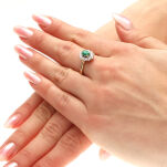 Pierścionek ze szmaragdem 0,52ct i brylantami r17 - 4