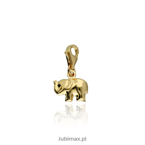 Zawieszka złota pr.585 charms wiszący słoń