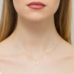 Naszyjnik z brylantem C69 0,005ct Literka M
