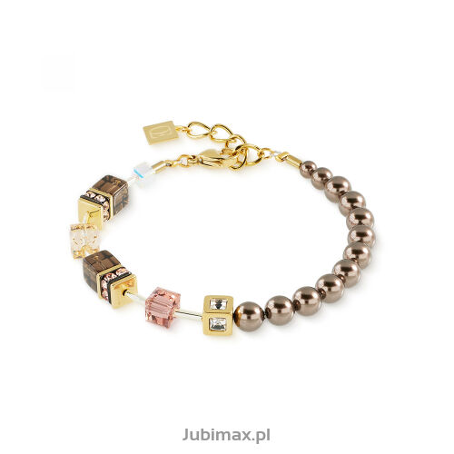 Bransoletka Coeur de Lion 5086-30-1100 GeoCUBE Precious Fusion Pearls Mocha Mousse