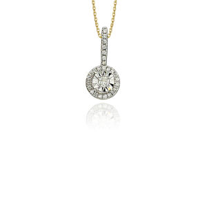 Zawieszka z brylantami 0,12ct żółte złoto