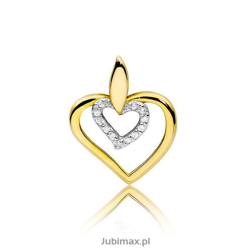 Zawieszka z brylantami S16 0,06ct żółte złoto