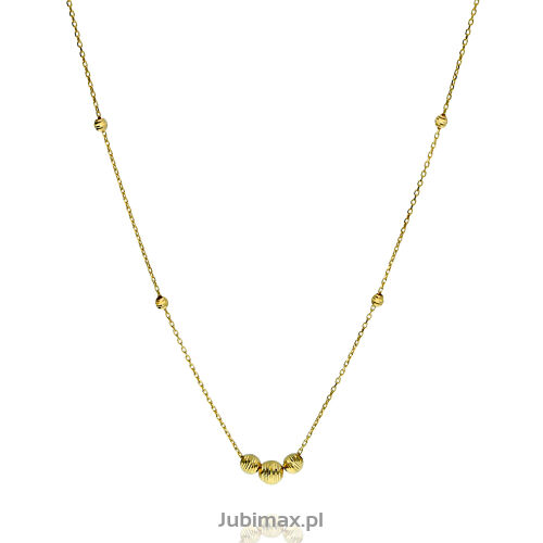 Naszyjnik złoty pr.333 z kulkami 45cm