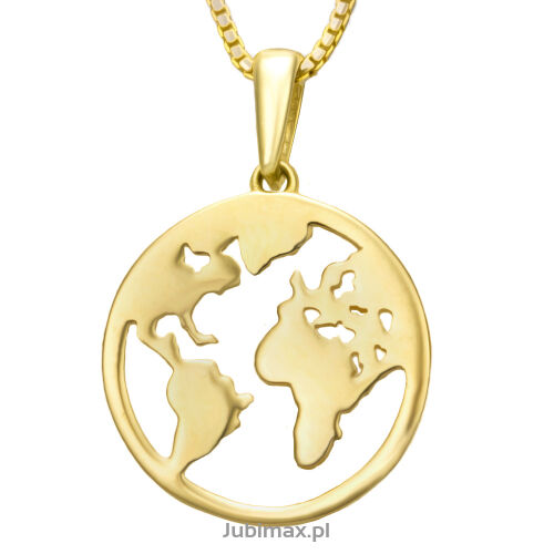Zawieszka złota pr.333 kula ziemska