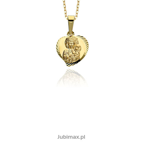 Medalik złoty pr.375 Matka Boska serce