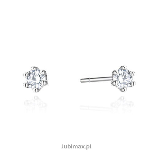Kolczyki z brylantami KO501 0,08ct białe złoto