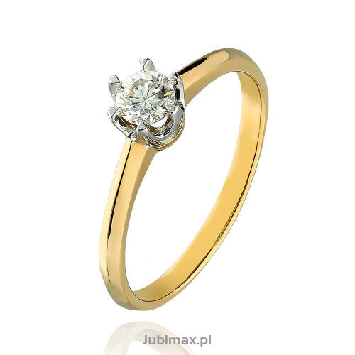 Pierścionek z brylantem 0,25ct r14