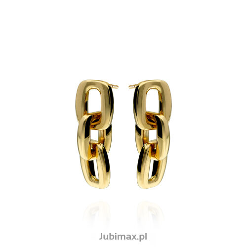 Kolczyki złote pr.585 Dallacqua łańcuch
